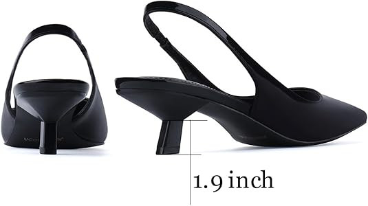 JENN ARDOR Slingback Heels for Women Low Heels Dress Shoes Kitten Pumps Dressy Heeled Sandals Wid... | Amazon (US)