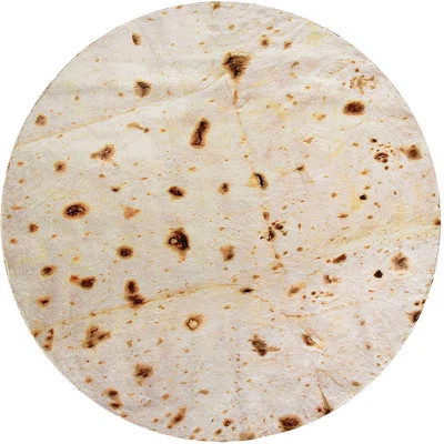 Burritos Tortilla Throw Blanket, Double Sided Giant Flour Novelty Throw for Your Family, 285 GSM Soft and Comfortable Flannel Taco Blanket.(Beige, 71 | Wayfair North America