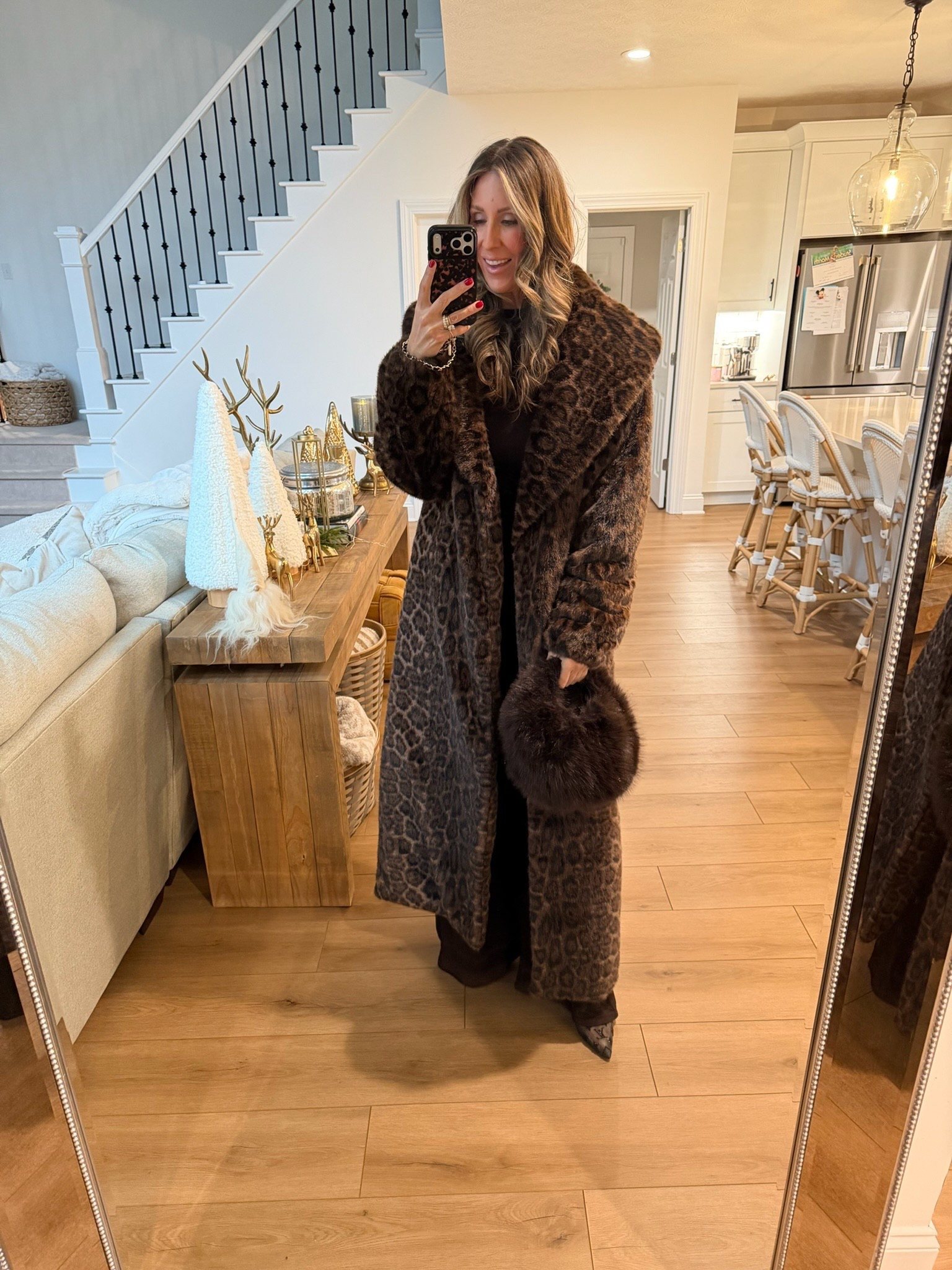 Chic date night look, winter essential, floor length animal print coat, faux fur long coat, themominstylee

#LTKSeasonal #LTKOver40 #LTKootd