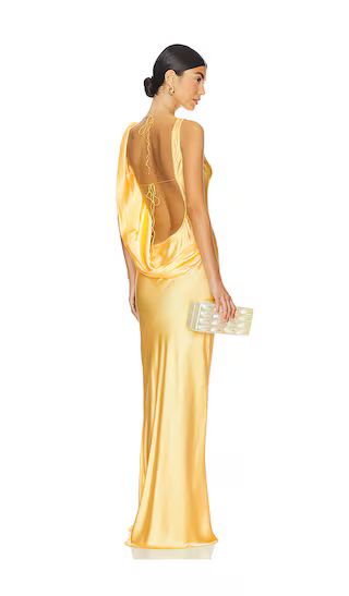 Anjea Maxi Dress in Yellow | Revolve Clothing (Global)