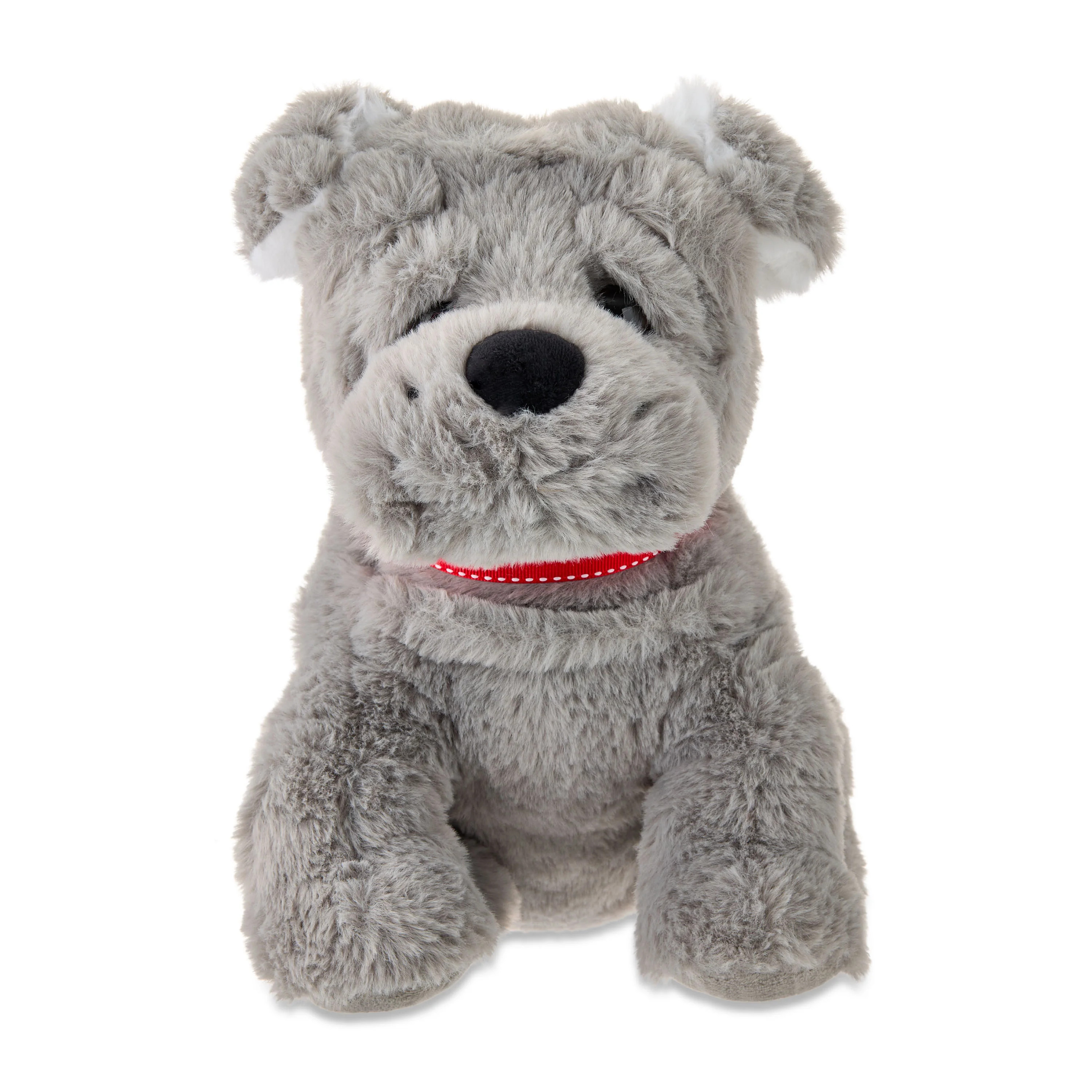 Medium Sitting Bulldog Plush, Gray, 10", Valentine's Day by Way To Celebrate | Walmart (US)