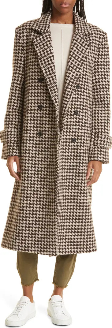 Nili Lotan Matisse Houndstooth Check Wool Overcoat | Nordstrom | Nordstrom