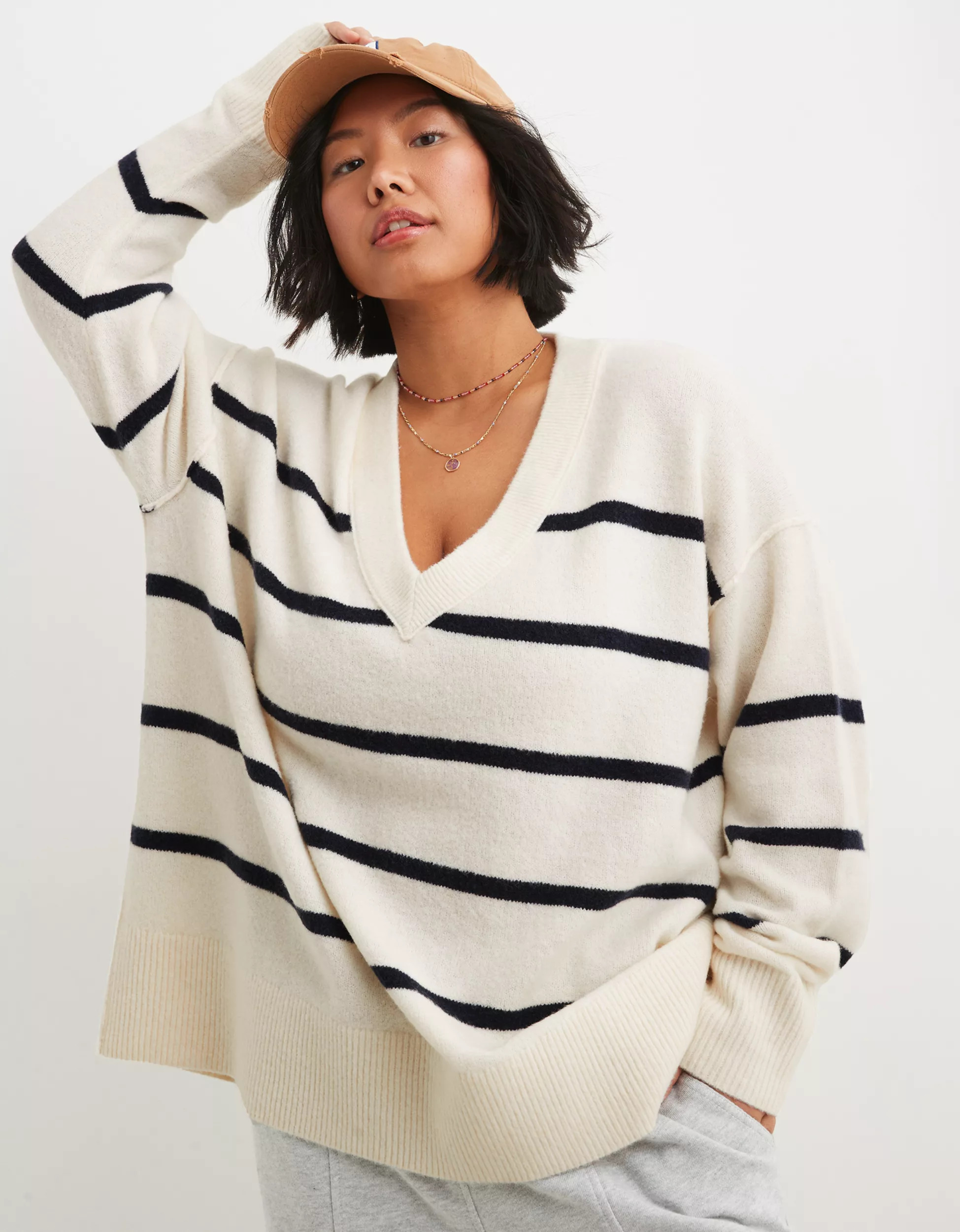 Aerie Unreal V Neck Sweater | Aerie