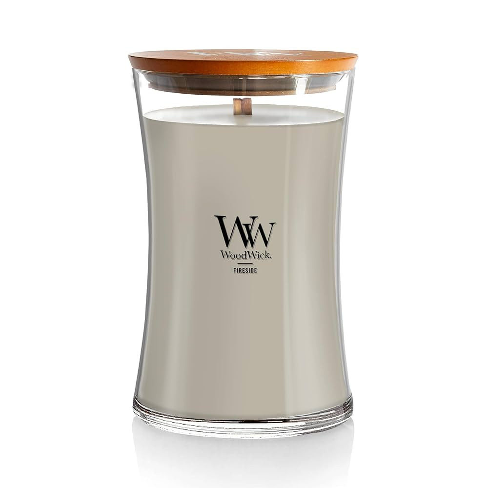WoodWick Large Hourglass Fireside Candle Premium Soy Blend Wax Crackles as it burns Perfect for G... | Amazon (US)