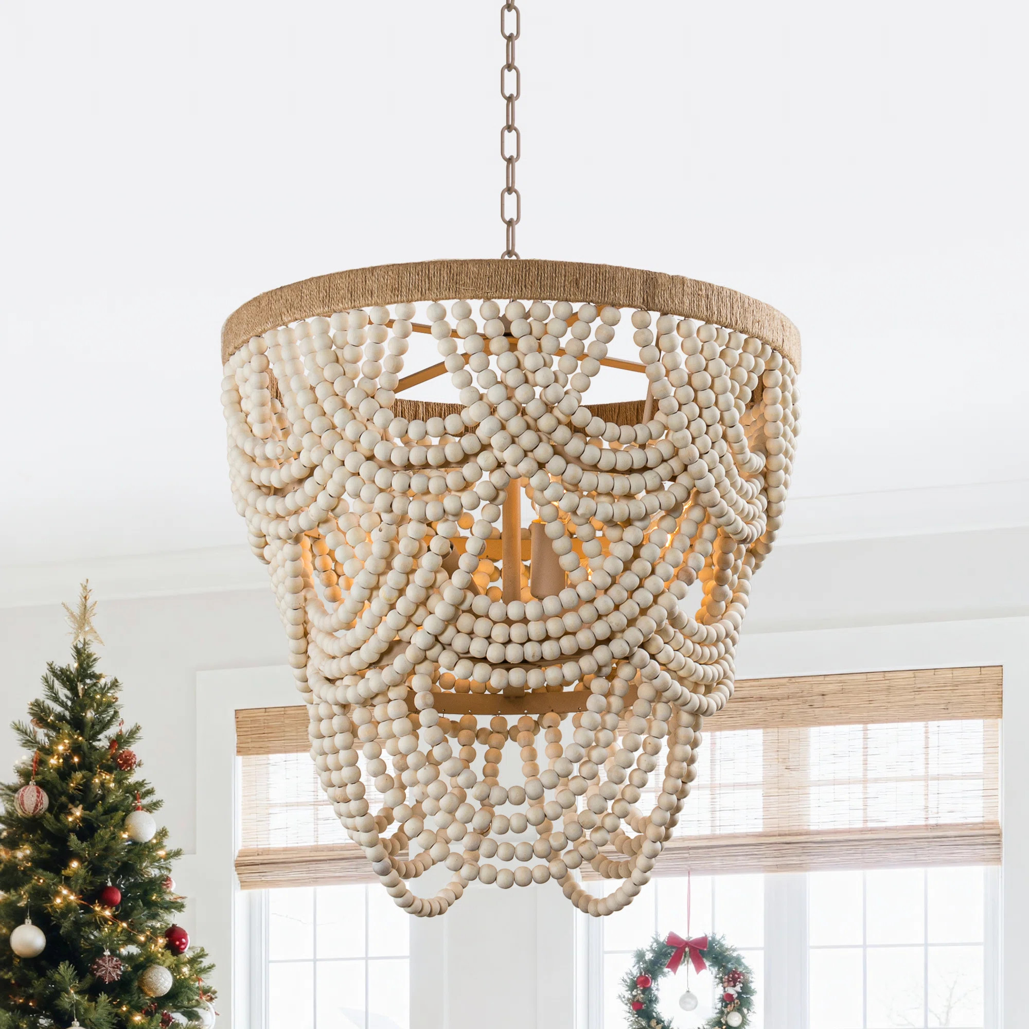 Amari 4 - Light Dimmable Unique Empire Chandelier with Beaded Accents | Wayfair North America