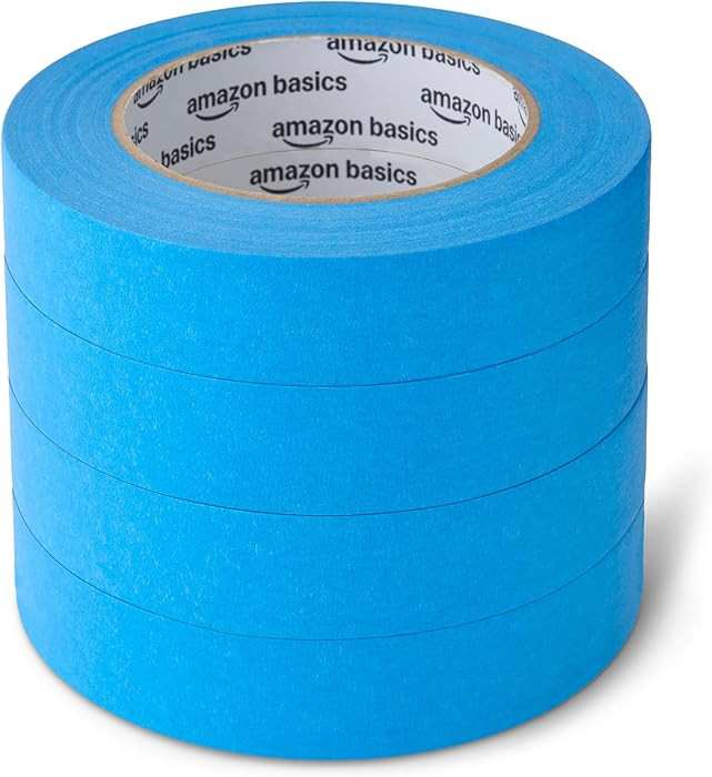 Amazon Basics Painters Tape, 4 Rolls, 0.94" x 60-Yard (240 Yard Total), Blue | Amazon (US)