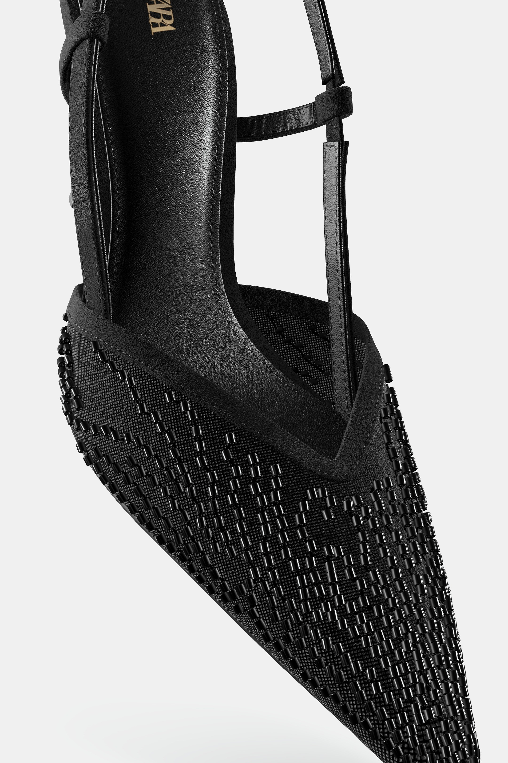 SPARKLY MESH SLINGBACK HEELS | Zara US