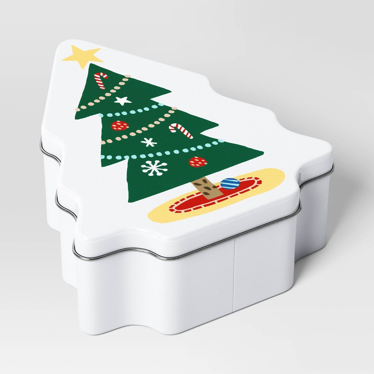 6.6''x8" Christmas Figural Tin Tree Gift Box - Wondershop™ | Target