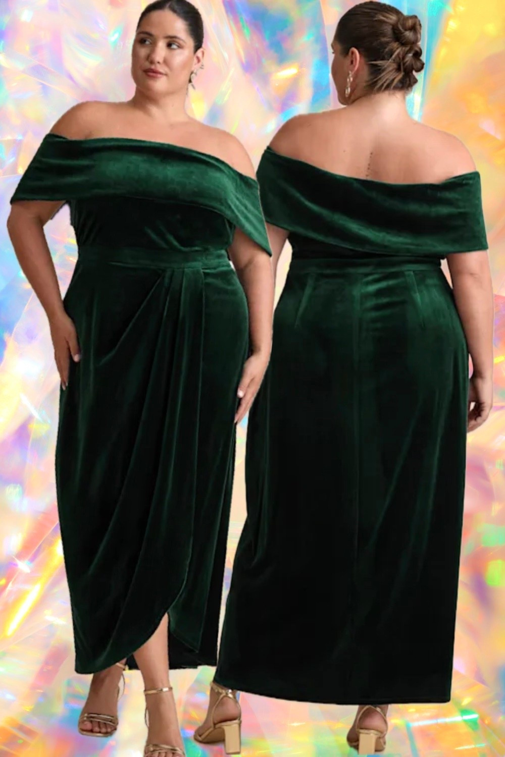 Gorgeous green velvet off the shoulder dress on sale today and under $50 at Lulus. 

Sizes to 3XL. 

#LTKSaleAlert #LTKPlusSize #LTKWedding