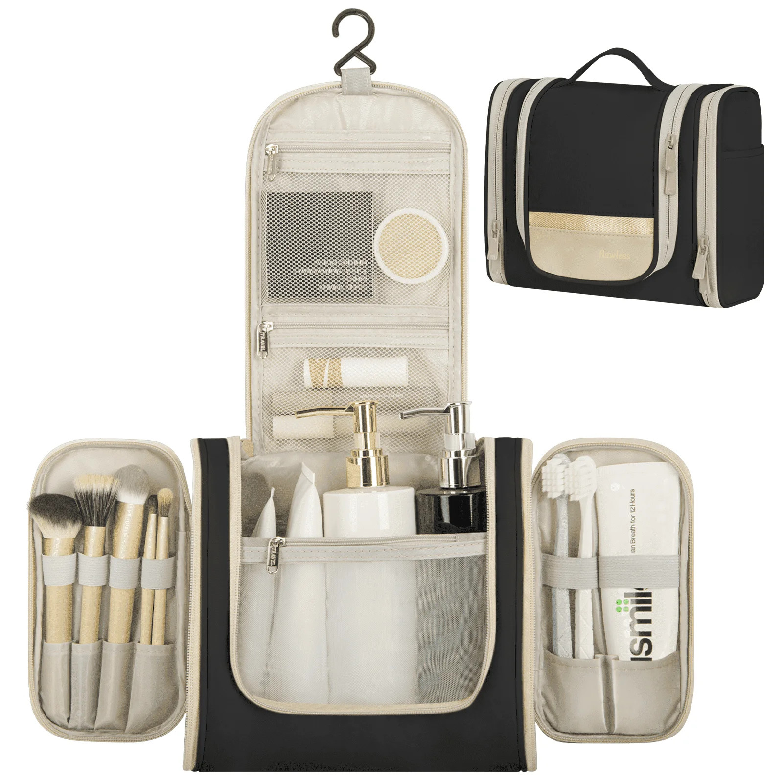 XUEYU Travel Toiletry Bag, Makeup Bag with Large Capacity , Portable Cosmetic Case with Hanging H... | Walmart (US)