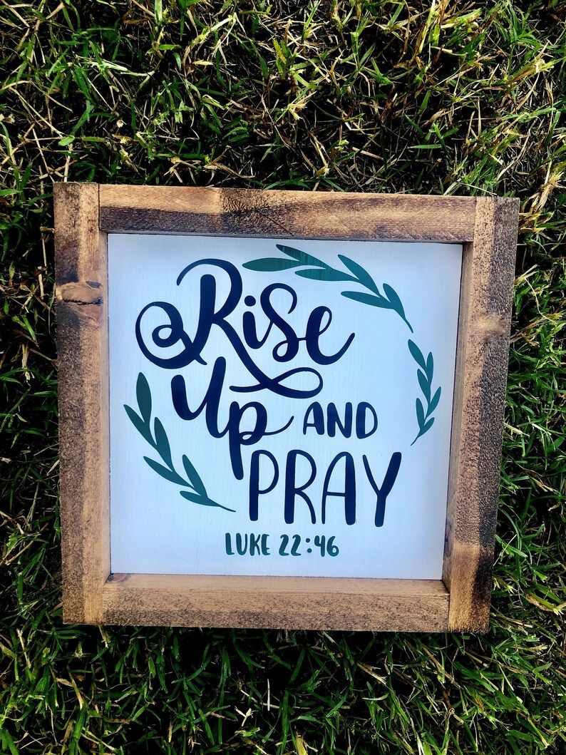 Rise Up & Pray Sign | Religious Signs | Christian Signs | Handmade Wood Signs | Jesus Wood Signs ... | Etsy (US)