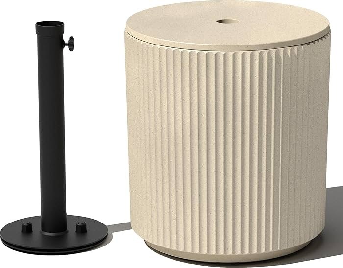 Veradek Umbrella Side Table - Outdoor Patio Table with Umbrella Hole for Porch/Patio | Durable Pl... | Amazon (US)