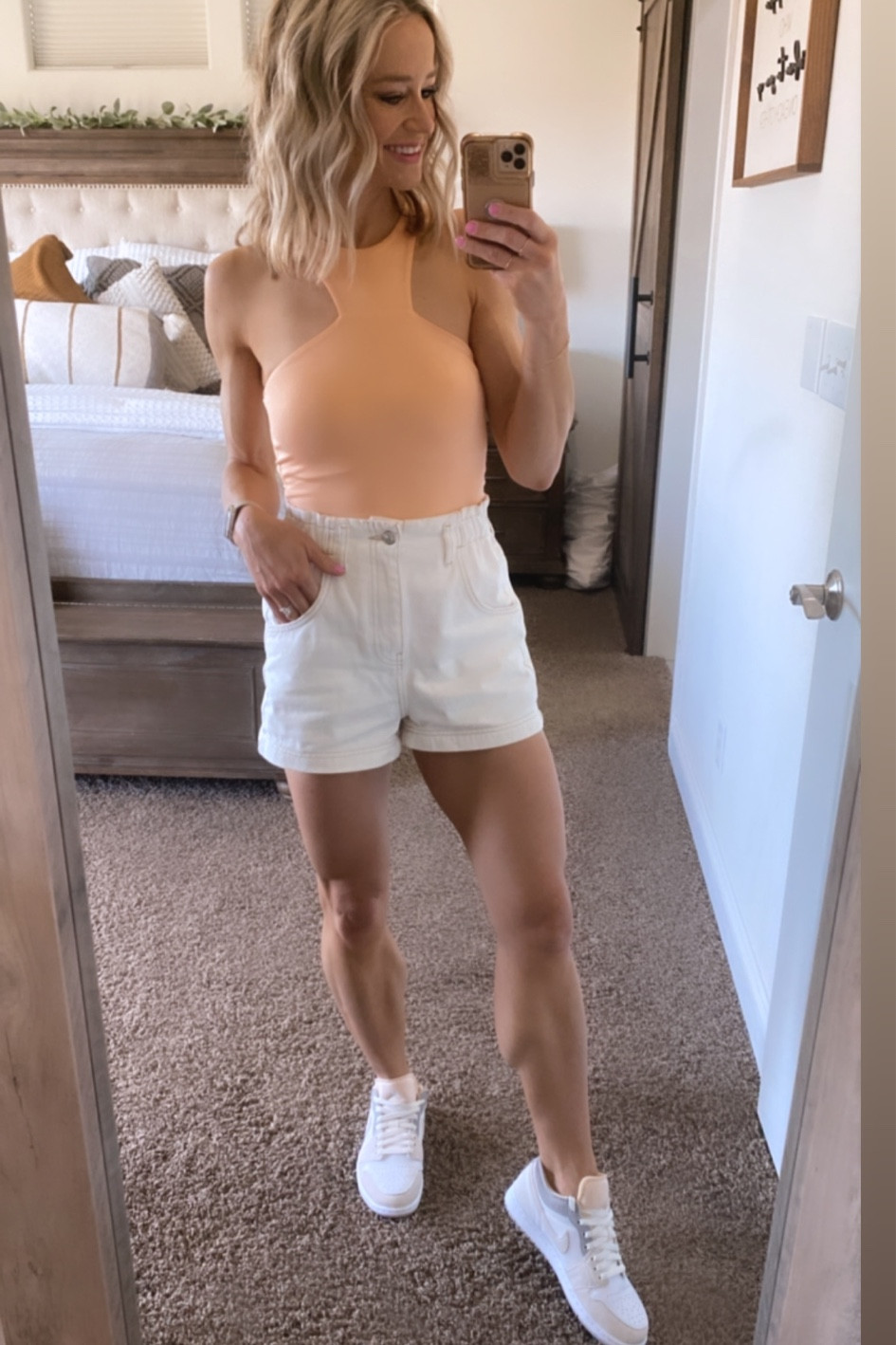 Love these Jordan 1 Low Inside Out White Phantom kicks with my Top Shop paper bag shorts 🫶🏻

#LTKstyletip #LTKFind #LTKshoecrush