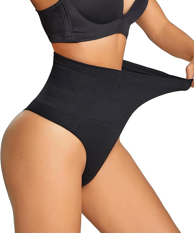 Dulchany Thong Shapewear Tummy Control Underwear for Women High Waist Shaper Panties | Amazon (US)