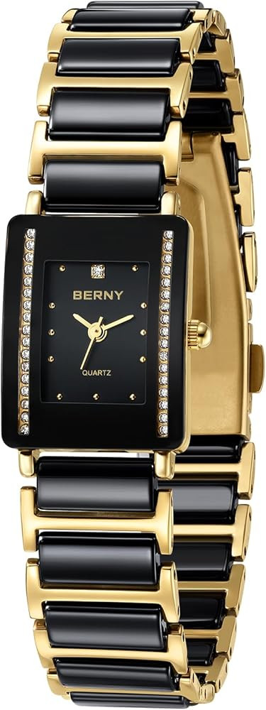 BERNY Gold Watches for Women Vintage Luxury Ladies Wirstwatch with Fashion Ceramic Band Waterproo... | Amazon (US)