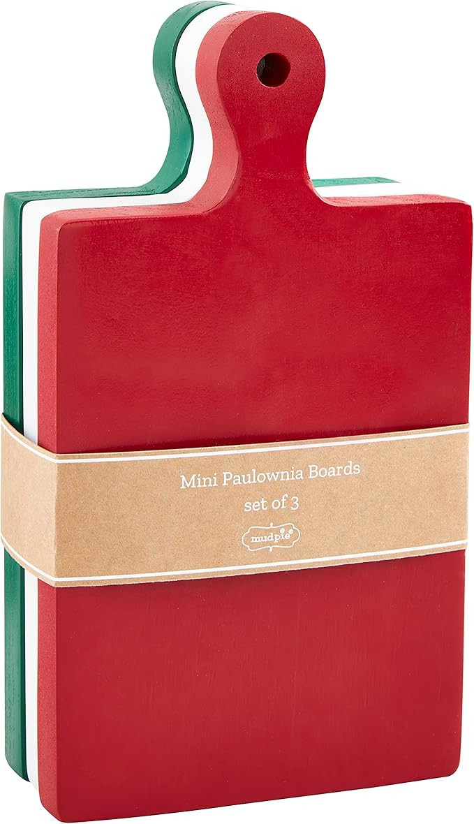 Mud Pie Christmas Board Set, rectangle 9 1/4" x 5 1/4", Rectangular | Amazon (US)