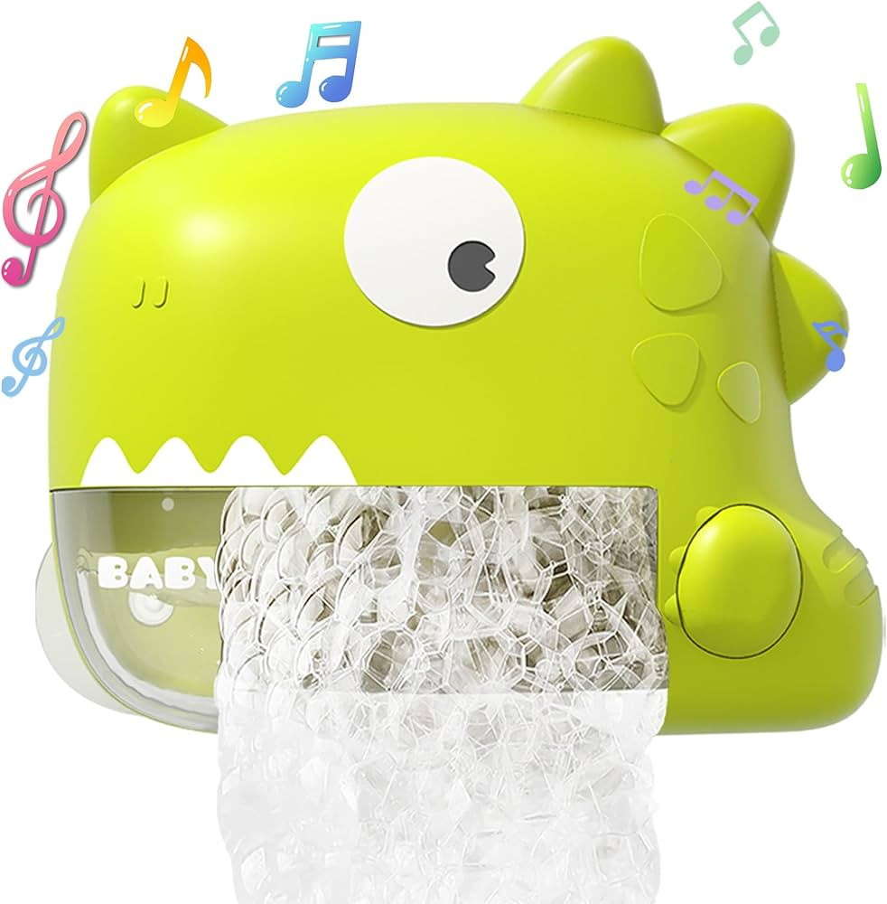 Baby Bath Toys - Musical Bubble Machine Dinosaur Toys for Kids 3-5, Automatic Toddler Bath Toys f... | Amazon (US)