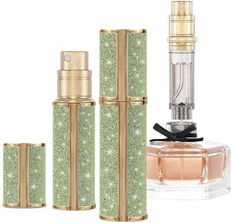 5ml Perfume Spray Bottle, AG00 Leather Refillable Dispenser Bottom Fill Fragrance Scent Container... | Amazon (US)