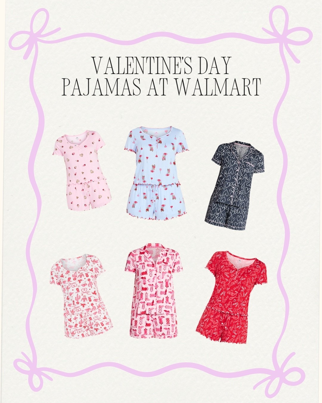 Walmart has the cutest affordable pajama sets for Valentine’s Day this year. 

#LTKSeasonal