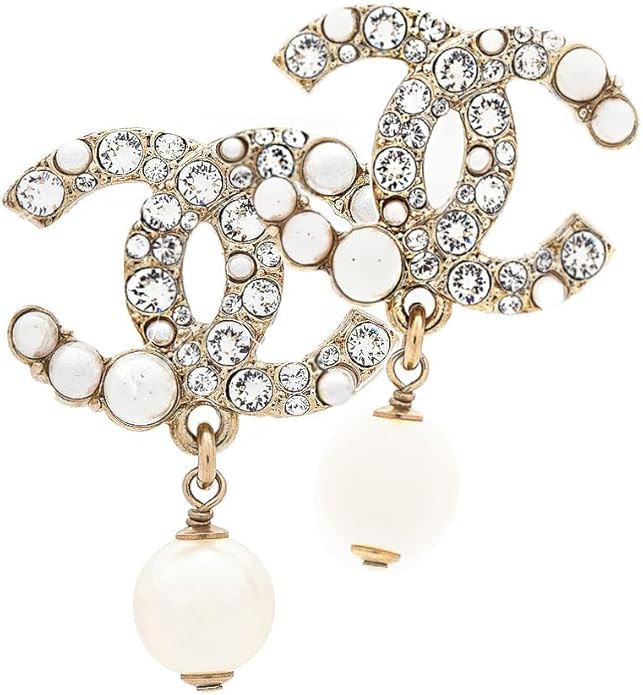 Women's Gold Plated Pearl Drop Earrings – 18K Gold Floral Dangle Studs with Simulated Pearls, H... | Amazon (US)