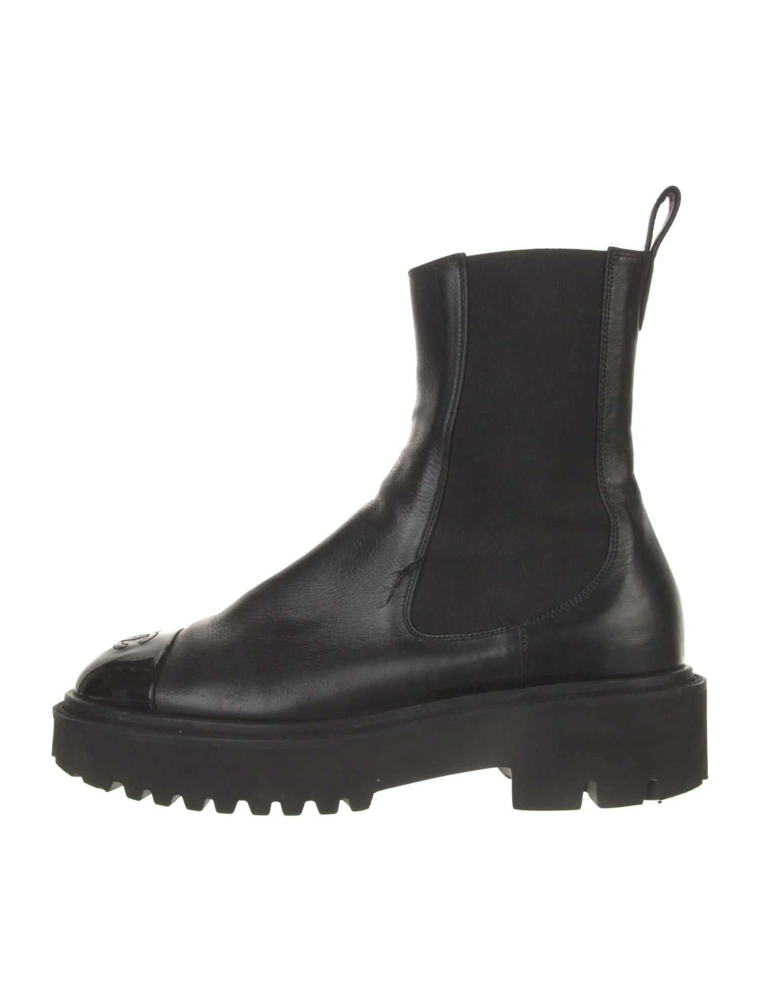Chanel Calfskin Mid-Calf Chelsea Boots | The RealReal
