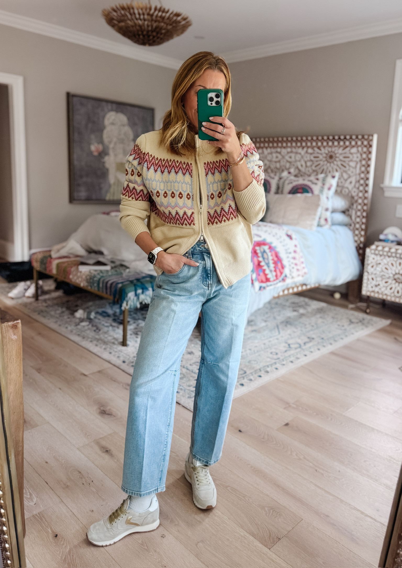 Lightening things up in the new year with this look... 

 #LTKootd #LTKmomlife #LTKOver40