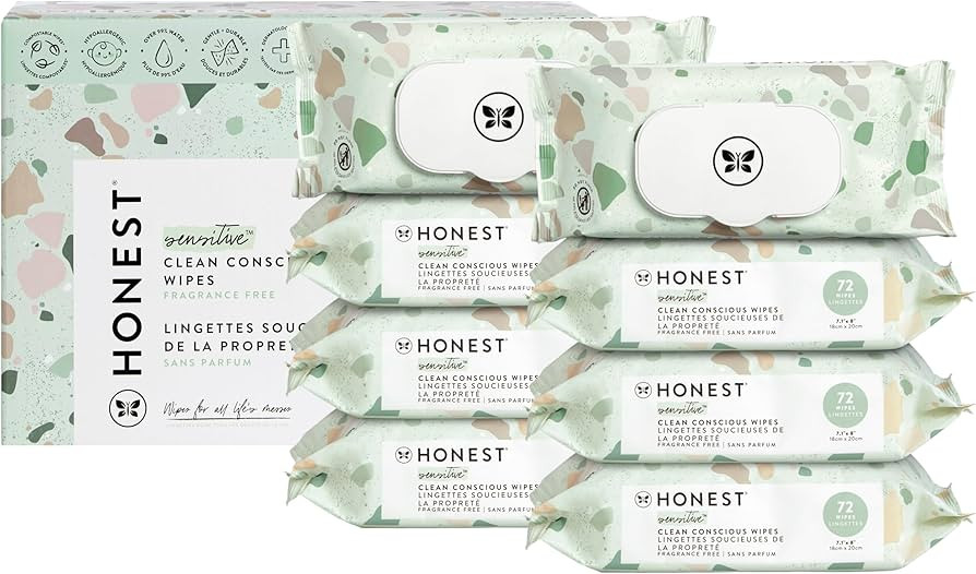 The Honest Company Clean Conscious Multi-Use Wipes | Hypoallergenic + Unscented for Sensitive Ski... | Amazon (US)