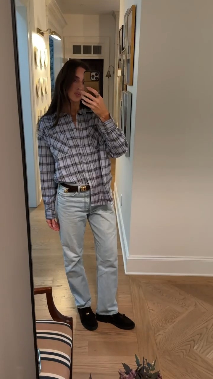 It feels like fall outside — time for flannel shirts. I found this one at Walmart for a great price. Sized up to a large for an oversized fit. Linked it and some others I saw and loved! #WalmartPartner @WalmartStyle 

 #LTKSeasonal #LTKTall
