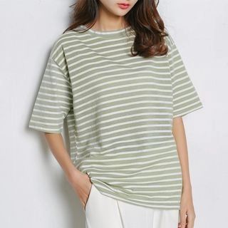 Short-Sleeve Striped T-Shirt | YesStyle (DE)