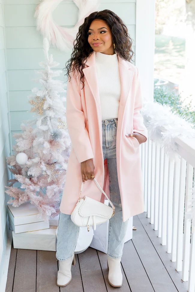 Cozy Love Blush Coat | Pink Lily