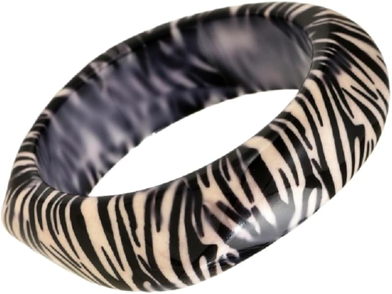Chunky Tortoiseshell Leopard Print Bracelet Geometric Wide-face Statement Bangle Bracelet for Wom... | Amazon (US)