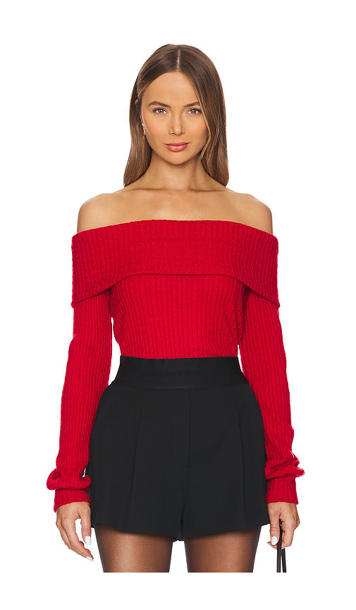Bobi Off Shoulder Top in Red. Size S. Also in L, M, XL, XS. | Revolve Clothing (Global)