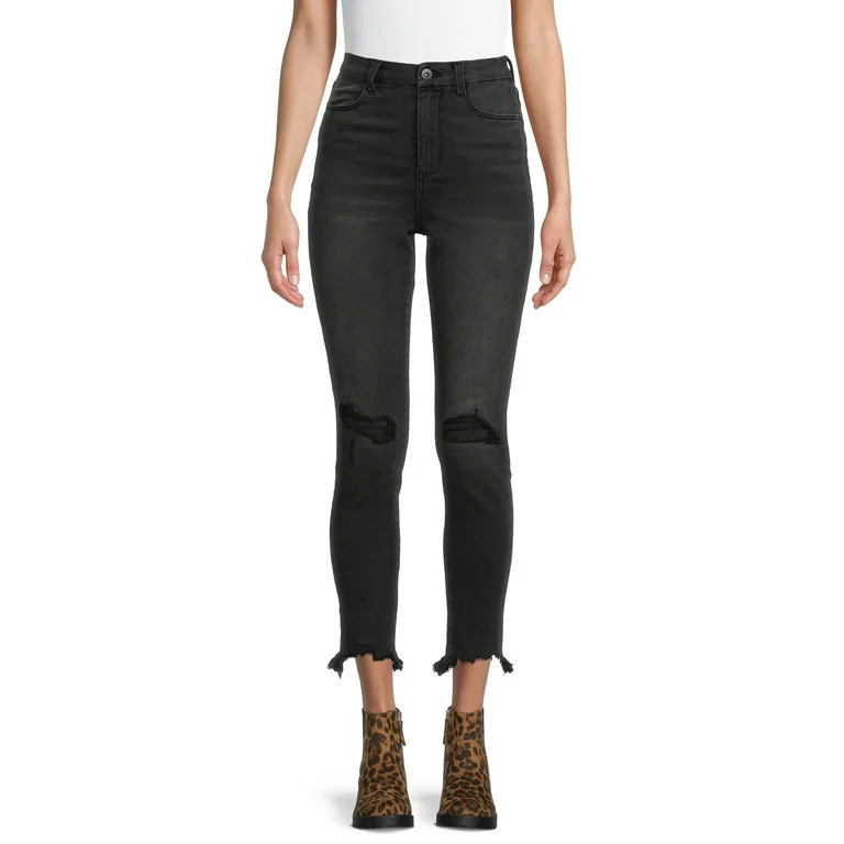 No Boundaries Junior's Cozy Curvy Denim Jeggings | Walmart (US)