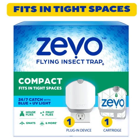 Zevo Compact Flying Insect Trap - 1 Plug In Device & 1 Cartridge | Walmart (US)