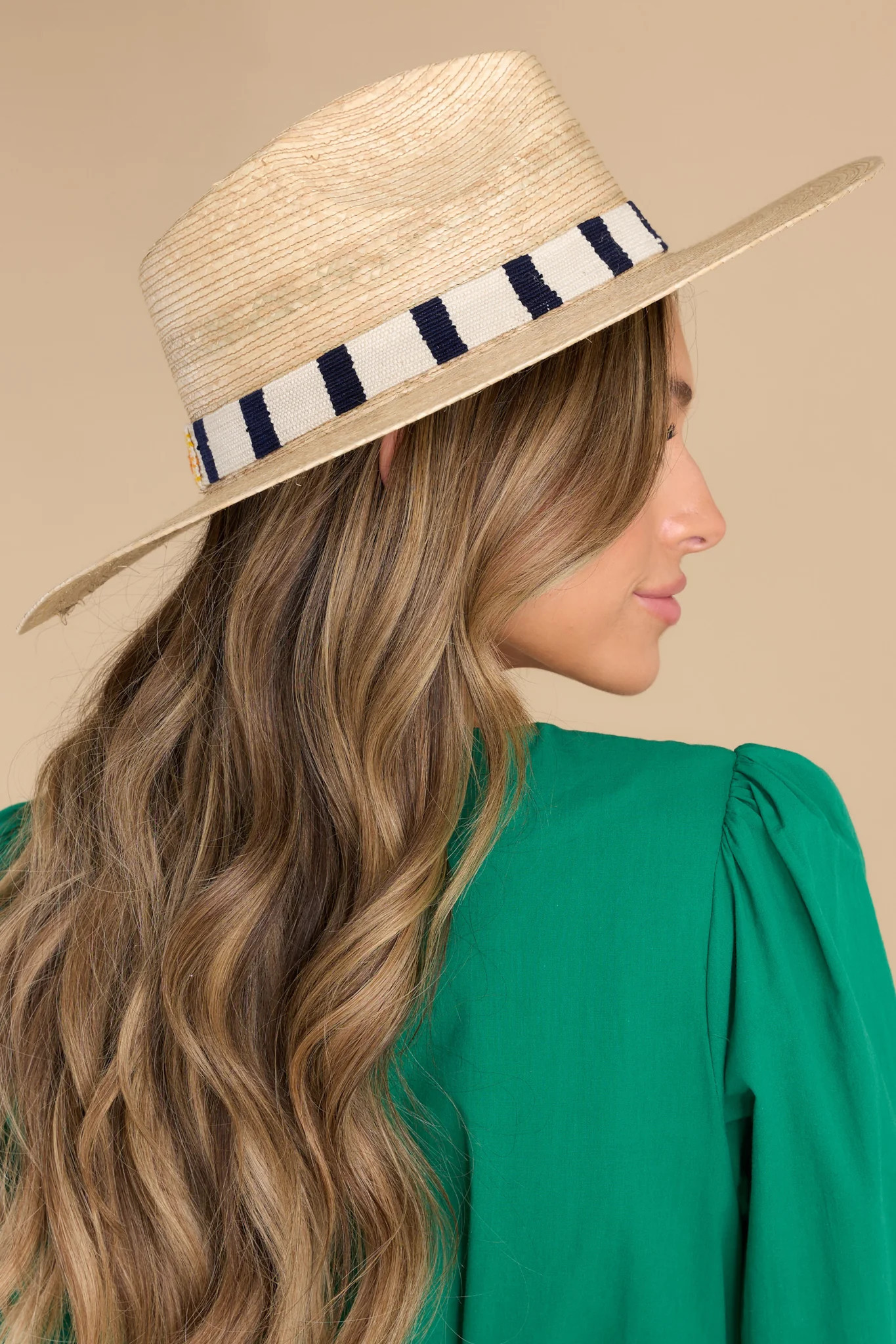 Brenda Natural Palm Hat | Red Dress 