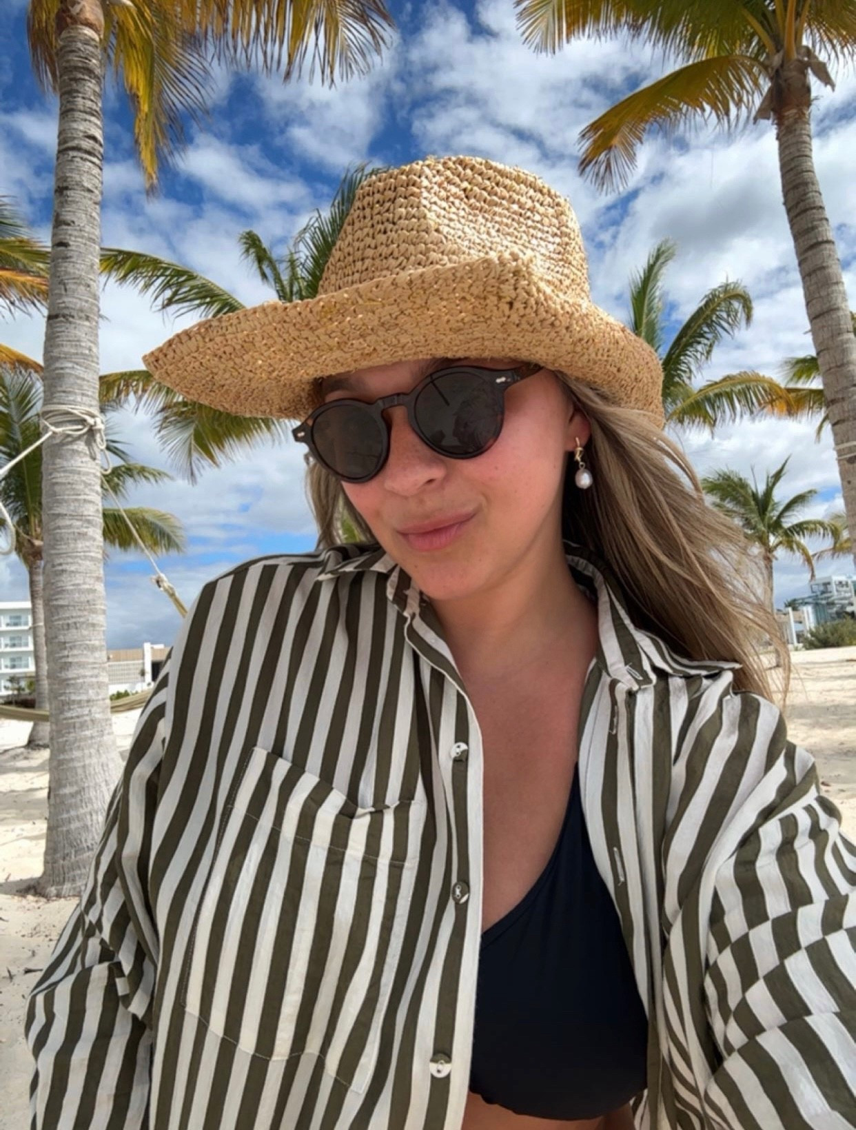 Vacation mode 🌴 #wintervacation #beach #beachwear #vacationwear #stripes #beachhat #hat #revolve

#LTKSwim