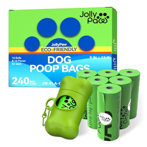 Dog Poop Bags with Dispenser Scented, Leak Proof, Extra Thick and Large Poop Bags for Dogs,1 Count Holder and 240 Pieces (16 Rolls) Plant Based for Pet Use | Amazon (US)