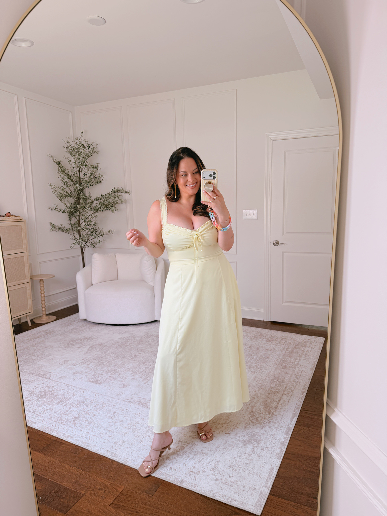 wearing an XL in the dress, size 8.5 in the heels 

 #LTKSeasonal #LTKMidsize #LTKWedding