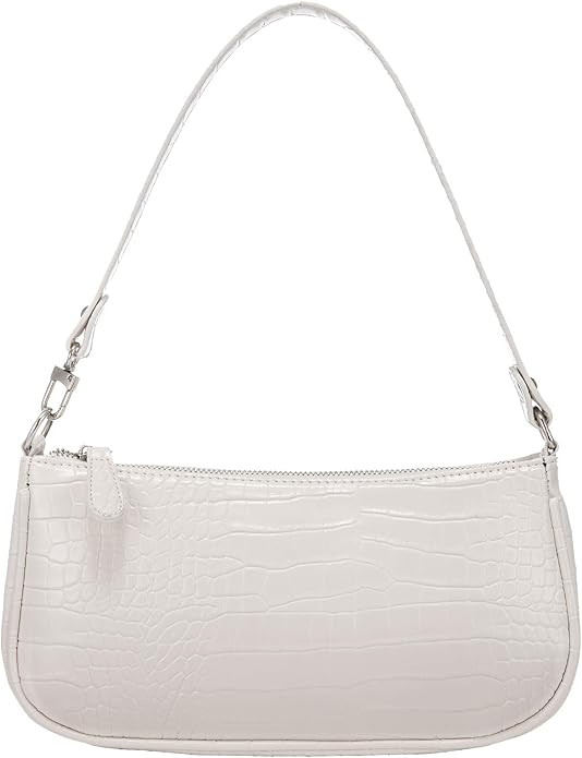 Shoulder Bags for Women, Retro Classic Tote HandBag Crocodile Pattern Clutch Purse with Zipper Cl... | Amazon (US)