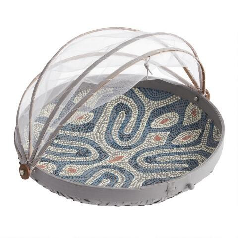 Round Rainforest Geo Mesh Food Dome | World Market