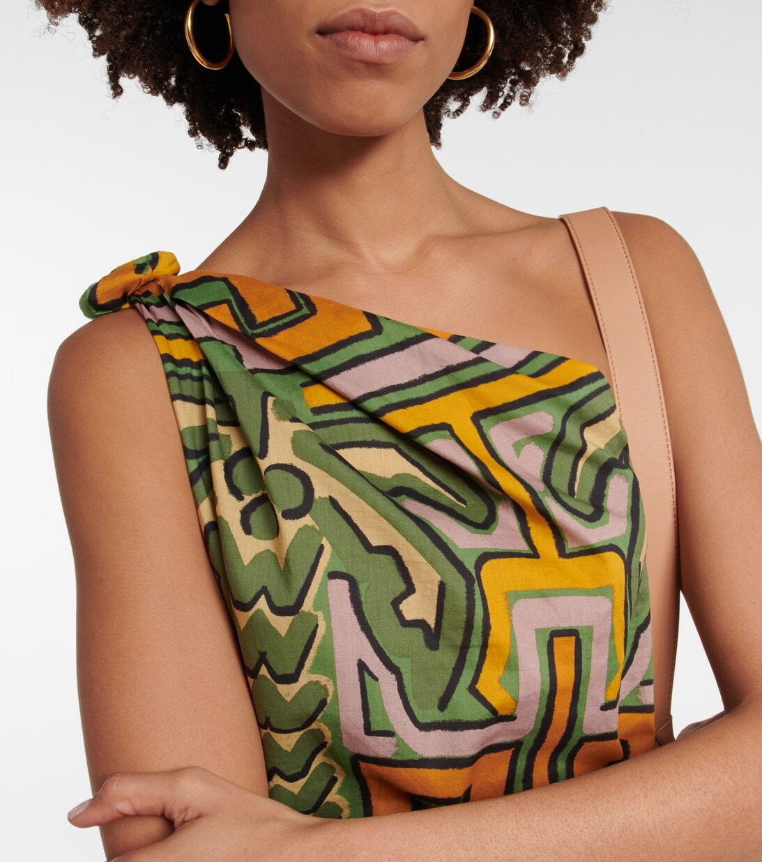 Printed one-shoulder cotton midi dress | Mytheresa (US/CA)