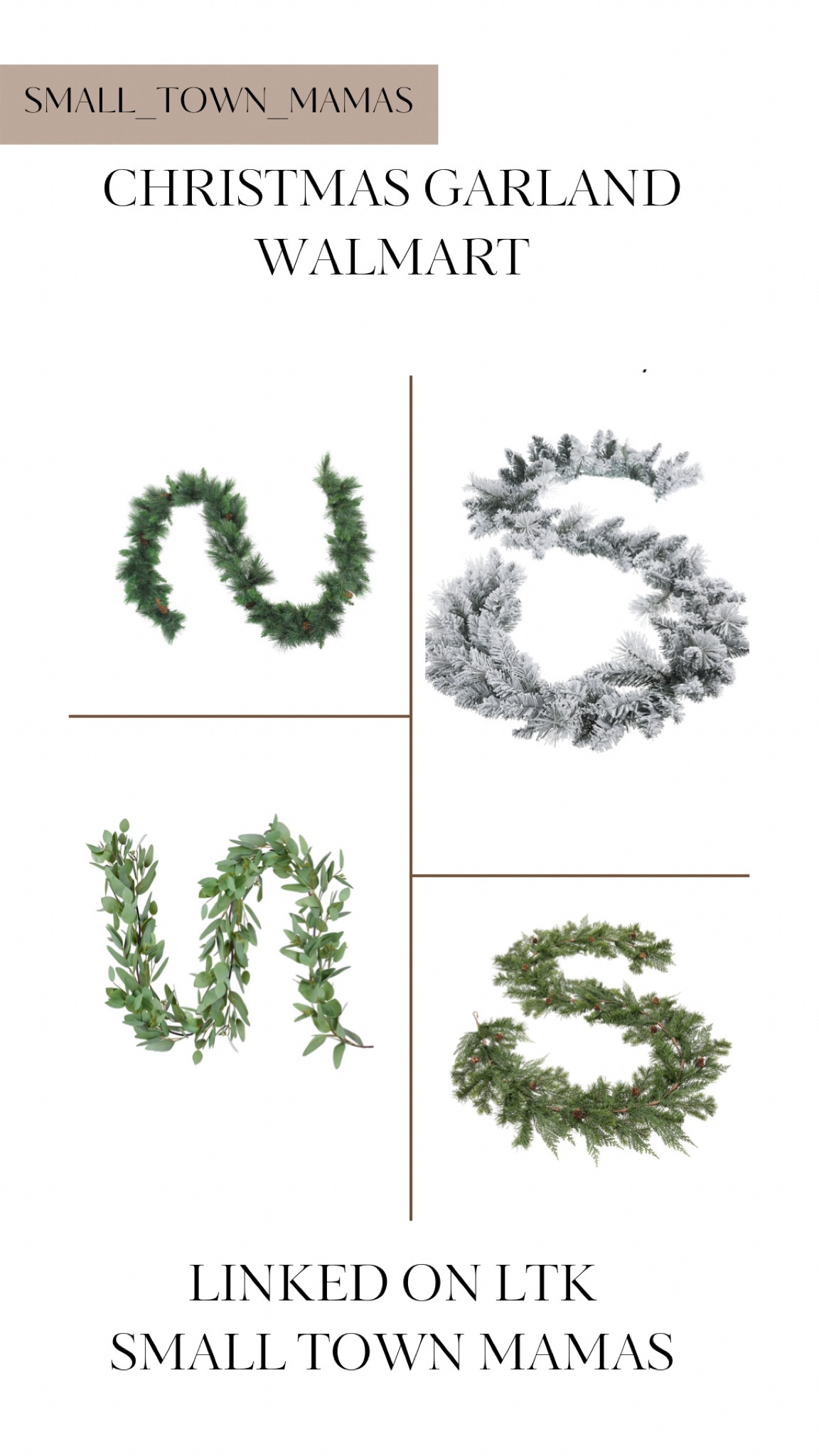 4 options of Christmas garlands from Walmart. All have good reviews 

#LTKHoliday #LTKCyberweek #LTKhome