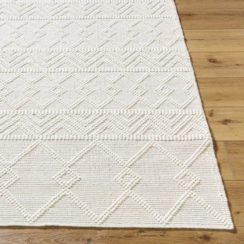 Latrissa Moroccan Handmade Flatweave Wool Charcoal/Cream Area Rug | Wayfair North America