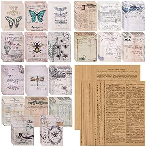 117 Pcs Junk Journal Supplies Vintage Paper for Journaling Scrapbooking Collage Decoupage Aesthet... | Amazon (US)