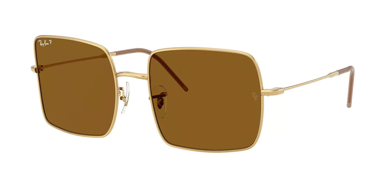 Ray-Ban RBR0104S Square Reverse Polarized 001/83 Women’s Sunglasses Gold Size 54 | SmartBuyGlasses Global