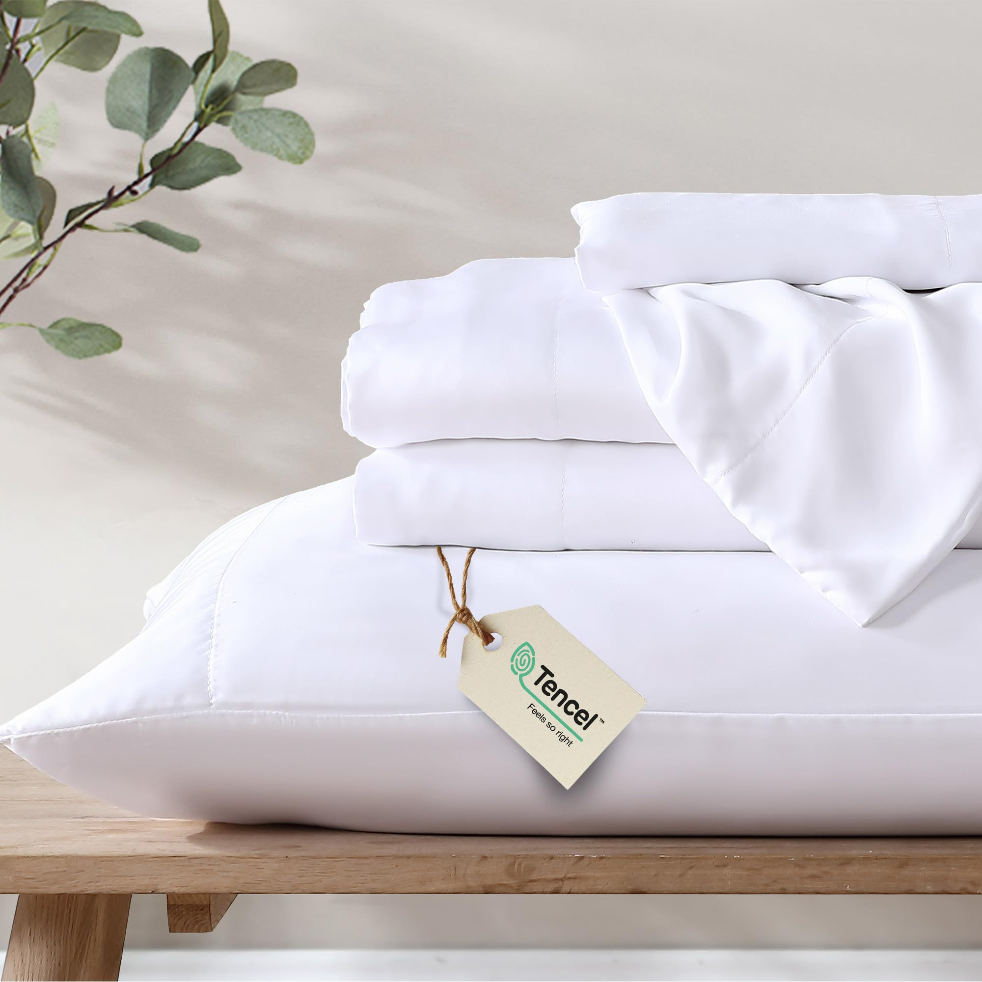 100% Eucalyptus Tencel Lyocell Sheet Set, Silky Soft & Smooth Cooling Sheets for All-Season, Sust... | Amazon (US)
