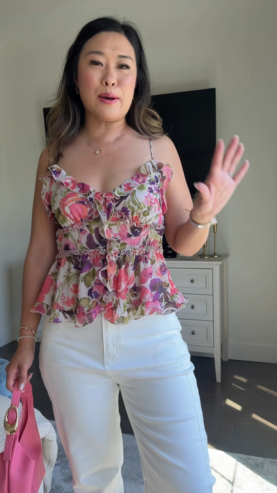 Walmart summer outfit // floral top and white denim 

Wearing a small

#LTKootd #LTKSeasonal #LTKOver40
