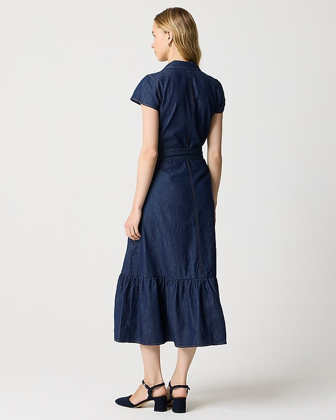 Chambray tie-waist shirt-dress | J.Crew Factory