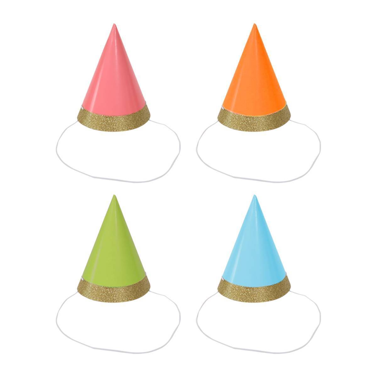 10ct Champagne Glitter Party Hat - Spritz™ | Target