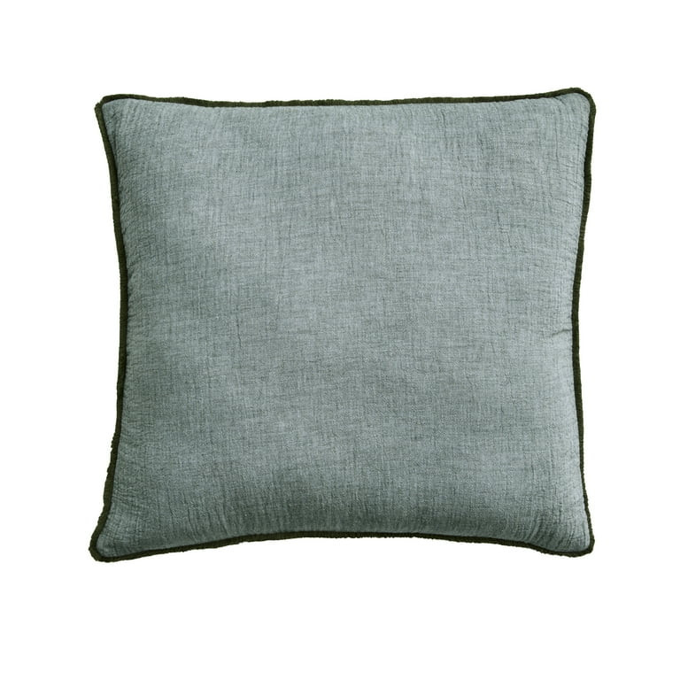 Better Homes & Gardens 22" x 22" Sea Turtle Green Cotton Gauze Fringe Decorative Pillow | Walmart (US)